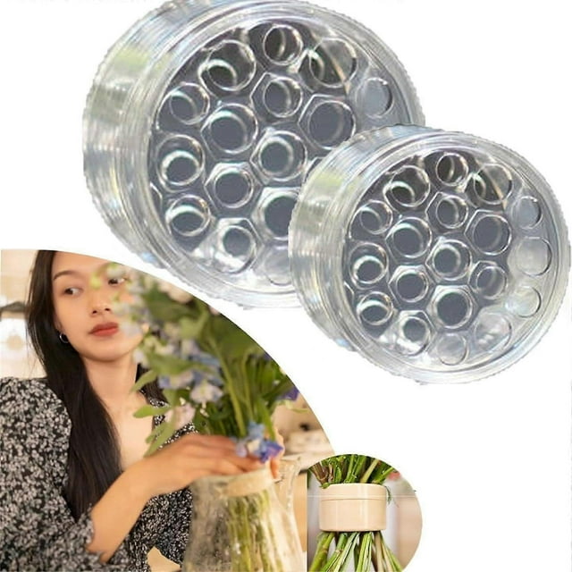 Spiral Ikebana Stem Holder,Set of 2 Spiral Stem Holder for Flowers, Stem Holder for Vases,DIY Bouquet Twister Flower Arrangement Holder S+L