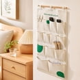 thumbnail image 6 of SLYNSHome 12 Pocket Wall Hanging Organizer,Green Fabric Foldable Wall Mount Storage Bag For Bedroom, Bathroom, Kitchen And Door Sundry Storage, 6 of 8
