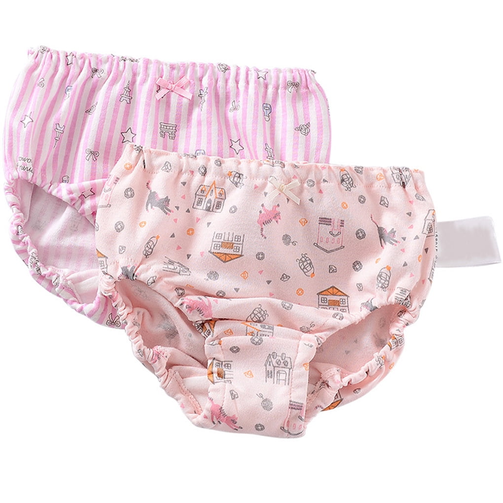 TureClos 2PCS Girls Baby Disper Pants Cotton Children Panty Girl Panties Underpants Newborn Boys