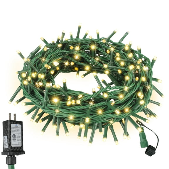 Magotan 16ft 100 LED Christmas Lights Outdoor Waterproof Twinkle Christmas Tree Lights Indoor Mini LED String Lights Holiday Party Decorations, Warm White