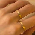 thumbnail image 3 of Couples Fingerprint Love Ring Gold Tone Alloy Promise Anniversary His And Hers Matching Jewelry Quality Classy, 3 of 5