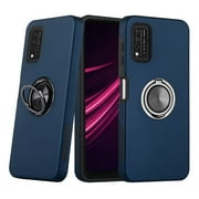 Metro by T-Mobile Revvl V Phone Case, Durable Kickstand Magnet Ring Shock Resistant for Metro by T-Mobile Revvl V Phone Case Blue