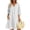 White, variant on asdoklhq Maxi Dresses Gowns and Evening Ladies Casual V-Neck Linen Pockets Dress 3/4 Sleeve Dress Khaki S