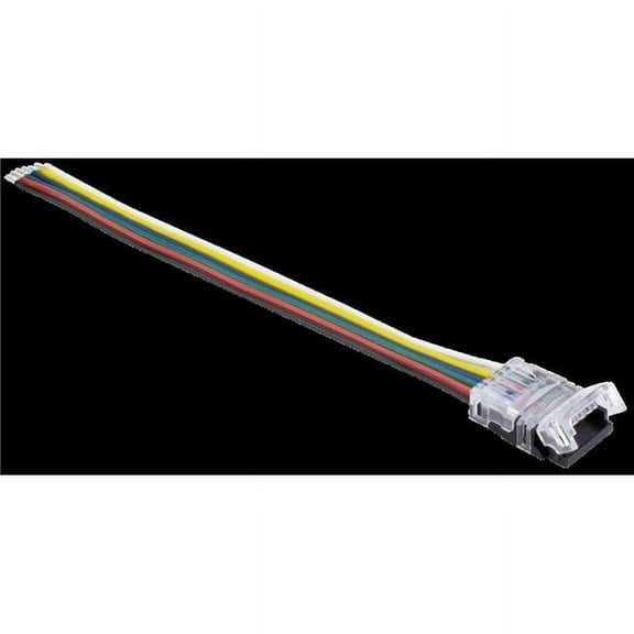 6 in. 6-Pin Heavy Duty Power Feed Wire Jumper, White & Clear