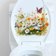 thumbnail image 3 of Furvclv Bathroom Toilet Seat Sticker Butterfly Flower Grass Self-Adhesive Toilet Lid Decals Removable Stickers For Bathroom Restroom Power Switch Home Decor, 3 of 9