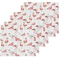 thumbnail image 3 of SKYSONIC Flamingo Washcloths Set of 4, Highly Absorbent Soft Cotton Fingertip Towels for Bathroom, Kitchen, Gym, Spa, Home Decor 12 x 12 Inch, 3 of 7