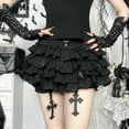 thumbnail image 2 of Goth Cake Short skirt Women Hotsweet Y2k E-girl Harajuku Cross Pendant Culottes Aesthetic Fairycore Cute Kawaii mini skirt, 2 of 4