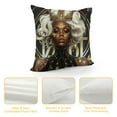 thumbnail image 4 of RUIYC Black Girl Throw Pillow Cover Cushion Cover for Kids Teens Adults Lovely Silver Fallen Stars Romantic Cushion Case for Bedroom Couch, 4 of 5