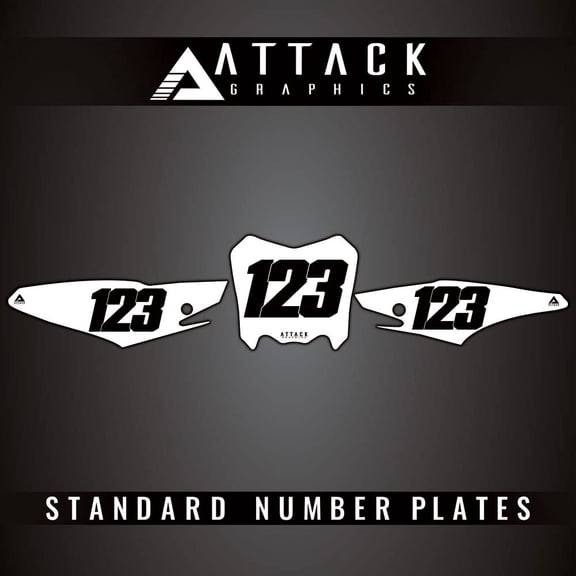 Attack Graphics Number Plate Backgrounds for Honda Crf110F 2016