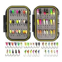 COOLHOOD 30/36pcs Ice Fishing Lure Set Winter Ice Fishing Jigs Set for Perch Bass Fishing Sinking Metal Jigging Hard Baits
