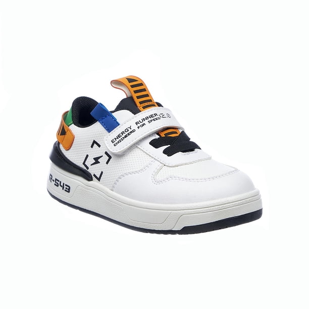 Tenis Casuales Para Niño Moda Infantil Tipo Piel Blanco blanco 16 Roddyck 005A4H