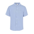 thumbnail image 1 of Camisa Oxford Manga Corta para Caballero, Color Azul Cielo, Talla Grande 75% Algodón y 25% Poliéster. Yazbek C0604, 1 of 3