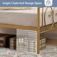 thumbnail image 4 of VECELO Twin Size Metal Daybed with Headboard, Metal Slats Support/Easy Assembly, No Box Spring Needed, Gold, 4 of 7