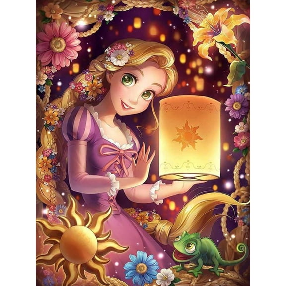 Diamond Art Painting Kits for Adults-Tangled Diamond Painting Kits DIY 5D Full Drill Art Perfect for Wall Decor Gift (12x16inch)