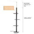 thumbnail image 1 of 5-Level Cat Tree Tower Climbing Toys Structures Cat Climber Tree Post Shelves Mat Multilayer Platform Large with Hanging ball shopwise Round, 1 of 8