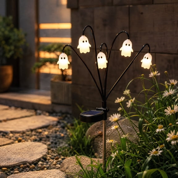 Halloween Solar Powered Neon Ground Light,Halloween Styling,Outdoor Waterproof for Landscape Patio Yard Decor