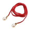 thumbnail image 5 of SmartBy Pearl Waist Chain Elegant Vintage Imitation Leather Slim Belt with Knot for Women for Party Dresses Pants, 5 of 7