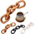thumbnail image 6 of KYAIGUO Wooden Chain Link Decor, Hand Carved Wooden Decorative Chain 5 Link Decoration Chain for Family for Coffee Table Office Decor, 6 of 6