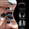 thumbnail image 3 of Fake Nails LuckForever - Puntas de gel transparentes para ataúd cortas (240 unidades), 3 of 6