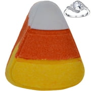 Jackpot Candles Halloween Candy Corn Bath Bomb with Size 5 Ring Inside Large Made in USA