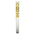 thumbnail image 4 of 0.285 ctw Wedding Band for Women - 14K White Gold Natural Citrine Stackable Eternity Ring, 4 of 6