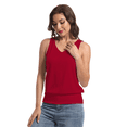 thumbnail image 6 of Women's V-Neck Ribbed Tank Top - Sleeveless Casual Stretch Shirt, 6 of 6