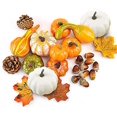 thumbnail image 1 of 52 Pcs Fall Thanksgiving Artificial Pumpkins Decoration Set Halloween Mini Fake, 1 of 5