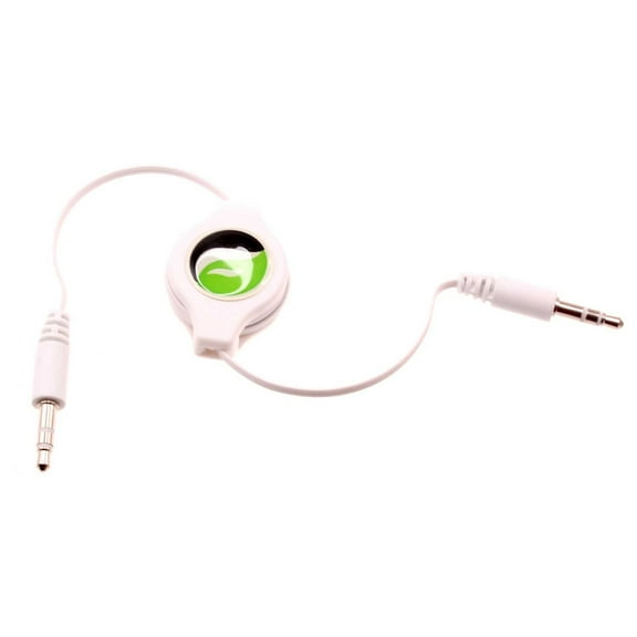 For TCL 30/40 XE 5G - Retractable Aux Cable, 3.5mm Adapter Car Stereo Aux-in Audio Cord Speaker Jack Wire White for TCL 40 XE 5G, 30 XE 5G Phones