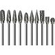 thumbnail image 1 of 10 fresas rotativas de vástago de 3 mm, fresas de acero y metal para herramientas rotativas, broca de pulido de diamante, broca de vástago de carburo de tungsteno de acero al aluminio, Versailles, 1 of 5