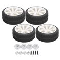 thumbnail image 1 of 65mm Diameter RC AntiSkid Tires Rubber Replacement Tire Fit for WPL D12 1/10 Car, 1 of 10