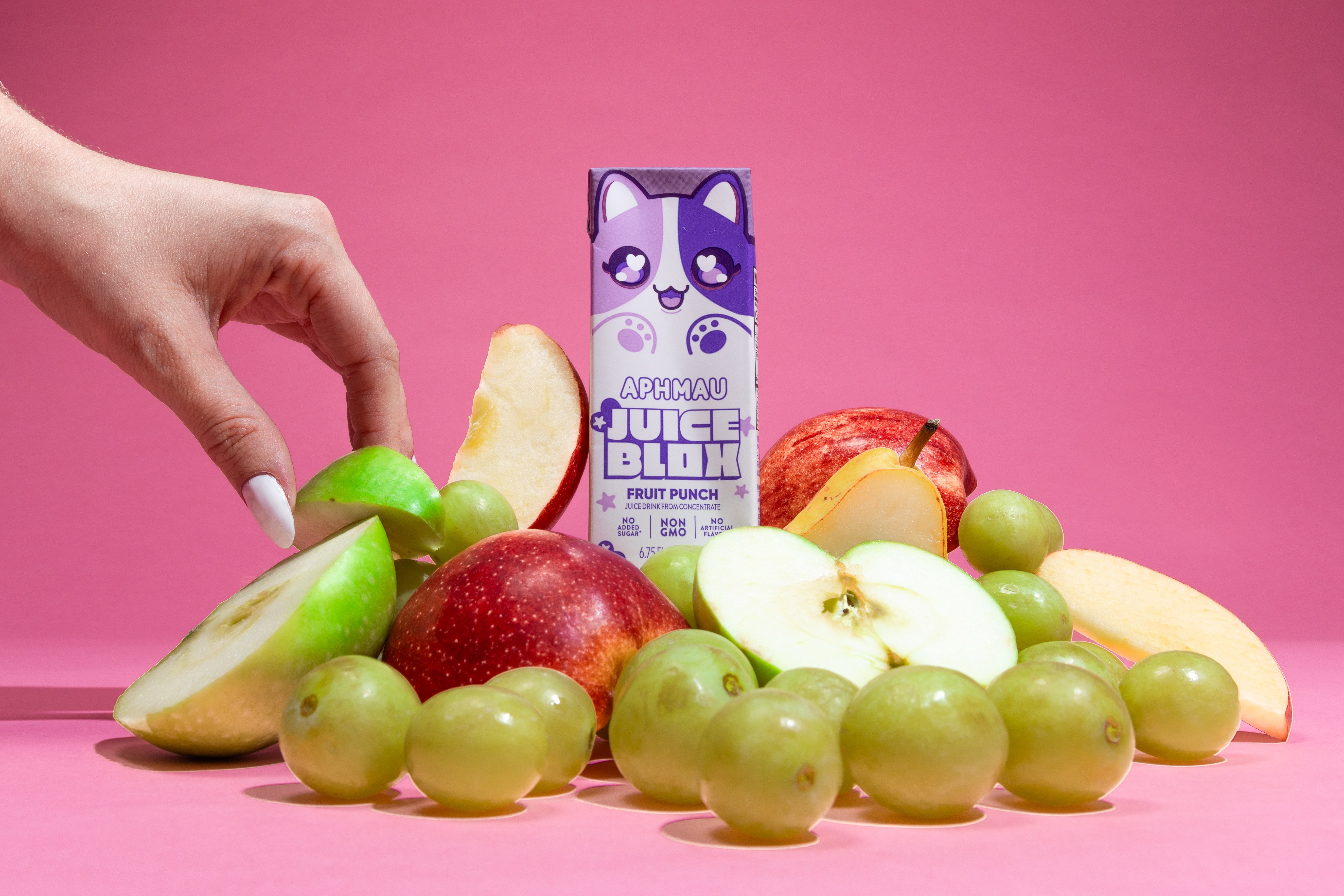 JuiceBlox Aphmau Fruit Punch Juice, 6.75 fl oz, 8 Count Boxes, Light