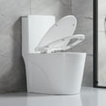 thumbnail image 5 of One -Piece Elongated Toilet, ADA 16.73” High Toilet, Powerful Single Flush, Toilet with Comfort Height Toilet Seat, White, 5 of 8