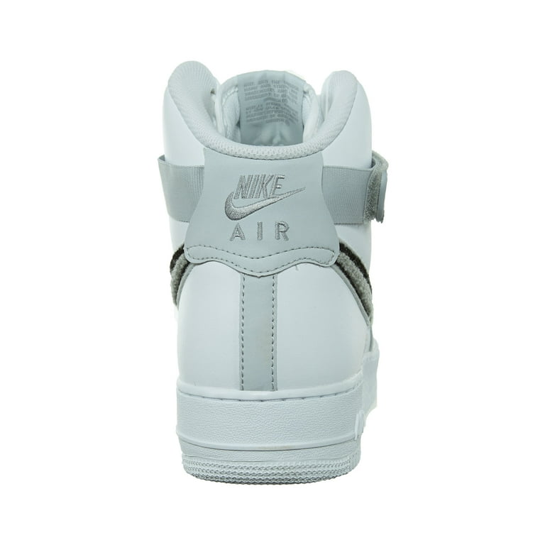 Mens Nike Air Force High '07 LV8 Chenille Swoosh White Pure