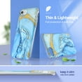 thumbnail image 4 of ULAK iPhone SE 3 5G 2022 Case, iPhone SE 2 2020 Case, iPhone 8 7 Case, Cute Slim Bumper Phone Case for iPhone SE 3rd 2nd Generation/8/7 for Girls Women, Blue Marble, 4 of 7