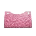 thumbnail image 2 of Goofa Pink Glitter Pattern Triangle Square Tissue Box Cover, Modern PVC Leathe Facial Paper Holder,Decorative Holder/Organizer for Bathroom Vanity Countertop, 2 of 9