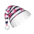 thumbnail image 2 of Kowoue Flamingos Pattern Santa Hat Christmas Hats for Adults, Holiday Unisex Velvet Comfort Xmas Hat for Women Men, 2 of 6