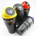 thumbnail image 3 of Fairnull Creative Portable Mini Cute Car Trash Can Storage Box Bin with Spring Cover, 3 of 11