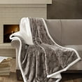 thumbnail image 4 of Madison Park Celia Oversized Textured Plush Berber Throw 4-Color Options Burgundy, 4 of 5