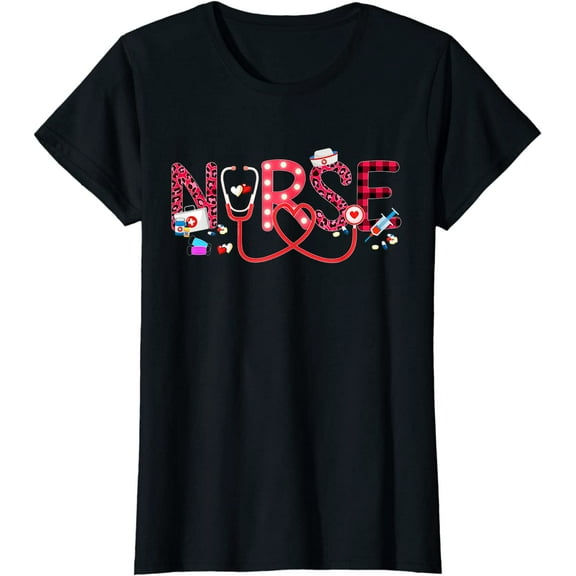 LOVE Stethoscope Nurse Life 2023 Women Gifts T-Shirt