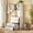 18.89"White, variant on Montary 31.5" Vanity Desk Set with Lighted Mirror, 4 Drawers, Storage, Hidden Compartments, Stool, White