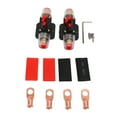 12?24V Inline Circuit Breaker with Manual Reset Fuse Holder Battery Lugs Heat Shrink Tubes for