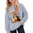 thumbnail image 4 of Venzia Women Cute Fall Sweatshirt, Retro Pumpkin Black Cat Cartoon Graphic Crewneck Casual Autumn Pullover Top, 4 of 6