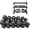 220 lb Set w/3 Tier Rack, variant on 220 lbs Rubber Hex Dumbbell Set with Rack (5-50 lbs) - Home Gym Fitness, Space Saving Strength Training Equipment for Men Women - Build Muscle, Get Fit