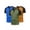 Green&Orange&Blue, variant on PureChapter Boys T Shirts Short Sleeve Henley Shirts Color Block Casual Summer Tee 3-Pack Size 9-10