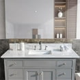 thumbnail image 3 of CRO Decor 43" Ceramic Stone Vanity Top in White, 3 of 7
