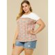 thumbnail image 4 of BluTop De Verano CamiEstampaFloral ManDolman TalExtPaMujer Beige XL, 4 of 6