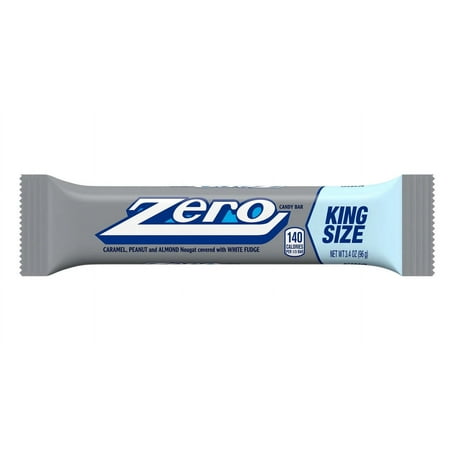 1PACK, Zero White Fudge, Caramel, Peanut, Almond Nougat King Size Candy,