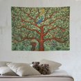 thumbnail image 4 of GOSMITH  Tapestry Green Hanging Psychedelic Tapestries Indian Cotton Twin Bedspread Picnic Sheet Blanket Wall Art Hippie Bedroom Décor, 4 of 7