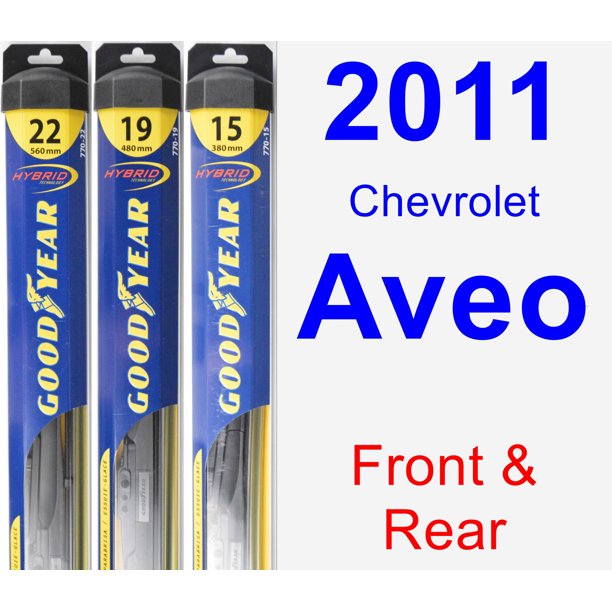 2011 Chevrolet Aveo Wiper Blade Set/Kit (Front & Rear) (3 Blades) Hybrid