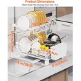 thumbnail image 2 of Dish Drying Rack Dish Rack Multifunctional Dish Drainer Rack Set Dish Strainers for Kitchen Counter Space Saving Drying Rack with Fork Holder, 2 of 6